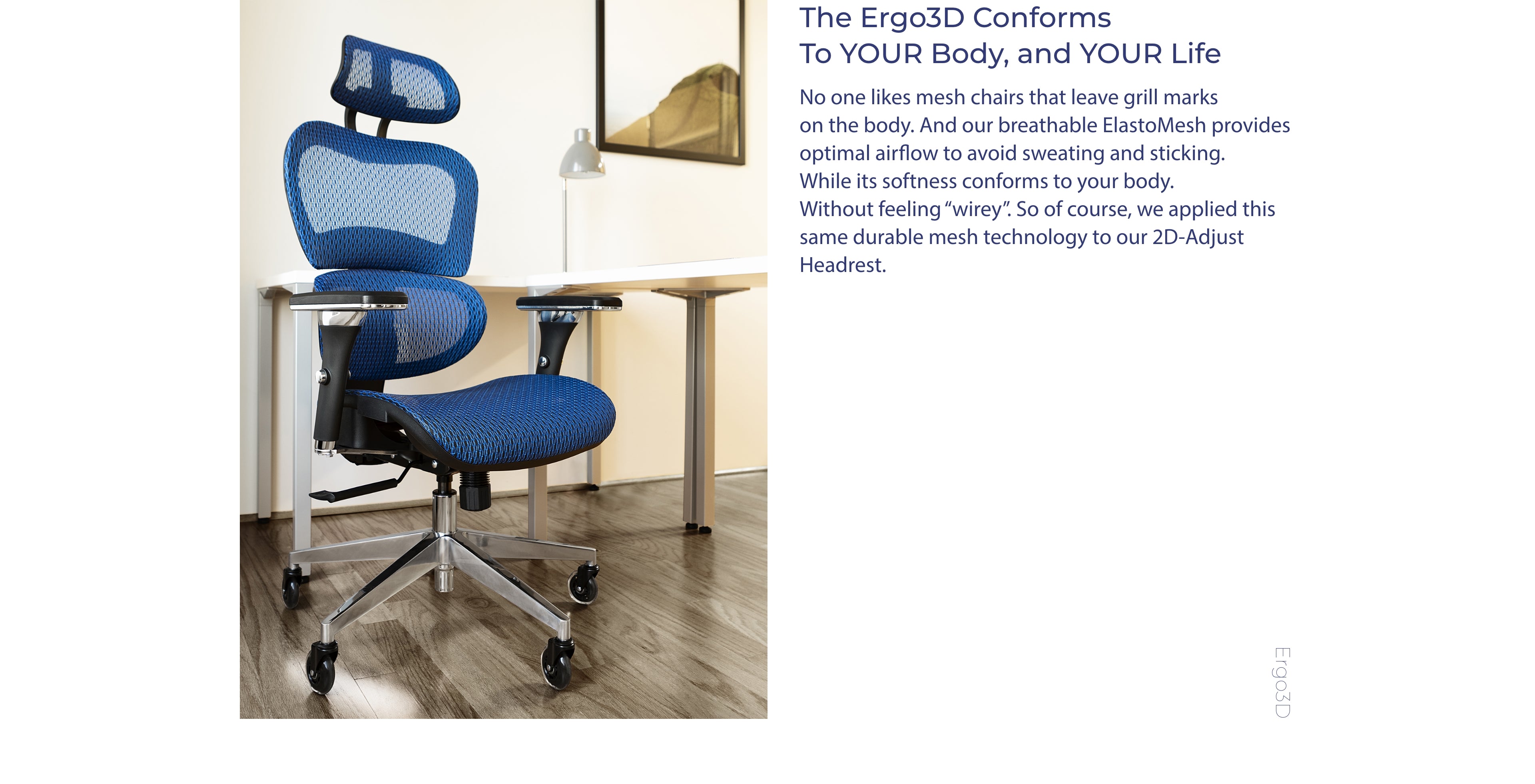 Nouhaus Ergo3D Ergonomic Mesh Executive Office Chair Blue NHO-0001BU-V2 -  Best Buy