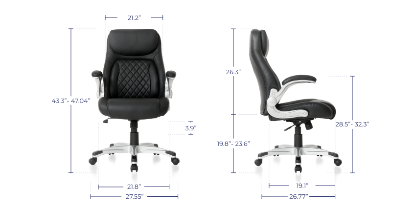 Dimensions of the Posture Ergonomic PU Leather Office Chair
