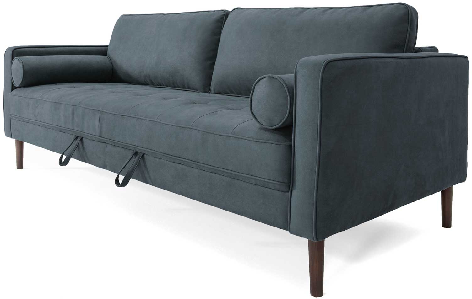 Angeled view of the modern ergonomic sofabed.