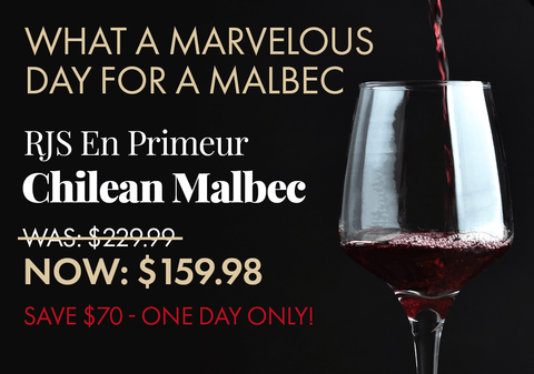 What a Marvelous Day for a Malbec  Save $70 on RJS En Primeur Chilean Malbec