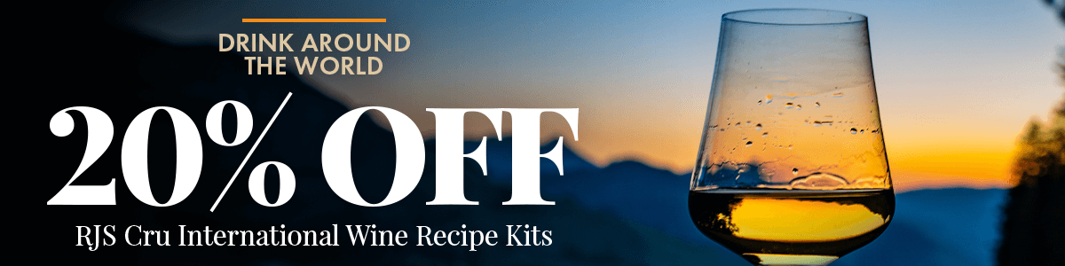 Drink Around The World. 20% Off RJS Cru International Recipe Kits