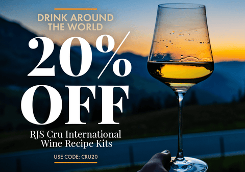 Drink Around the World 20% Off RJS Cru International Wine Kits Use Promo Code: CRU20