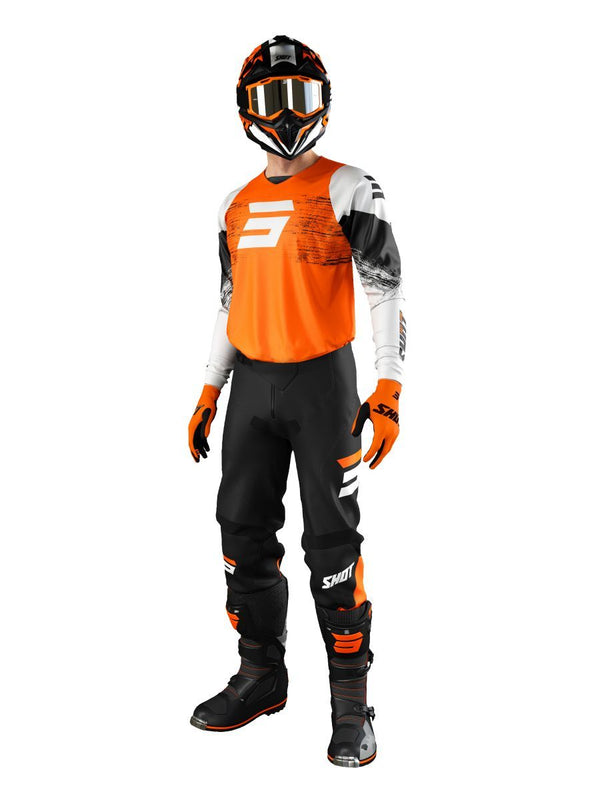 Maillot moto cross enfant Shot KID RAW RUSH ROUGE - IXTEM MOTO