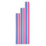 Load image into Gallery viewer, GOSILI Reusable Silicone Straw Family Pack - Cobalt/Berry
