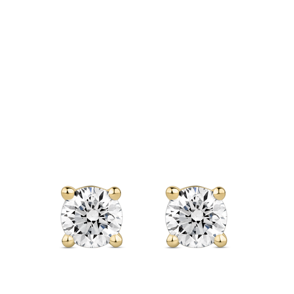 1.00 Carat Solitaire Diamond Stud Earrings in 18ct White Gold