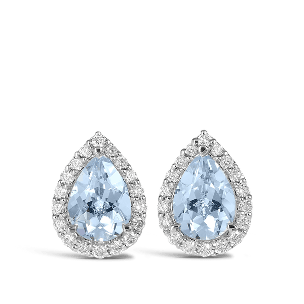 Charmisma 1ct Aquamarine 18K Yellow Gold Stud Earrings:Jian London:18K Gold  Earrings