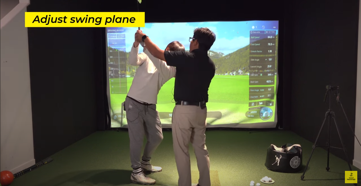 correct swing path and being on plane