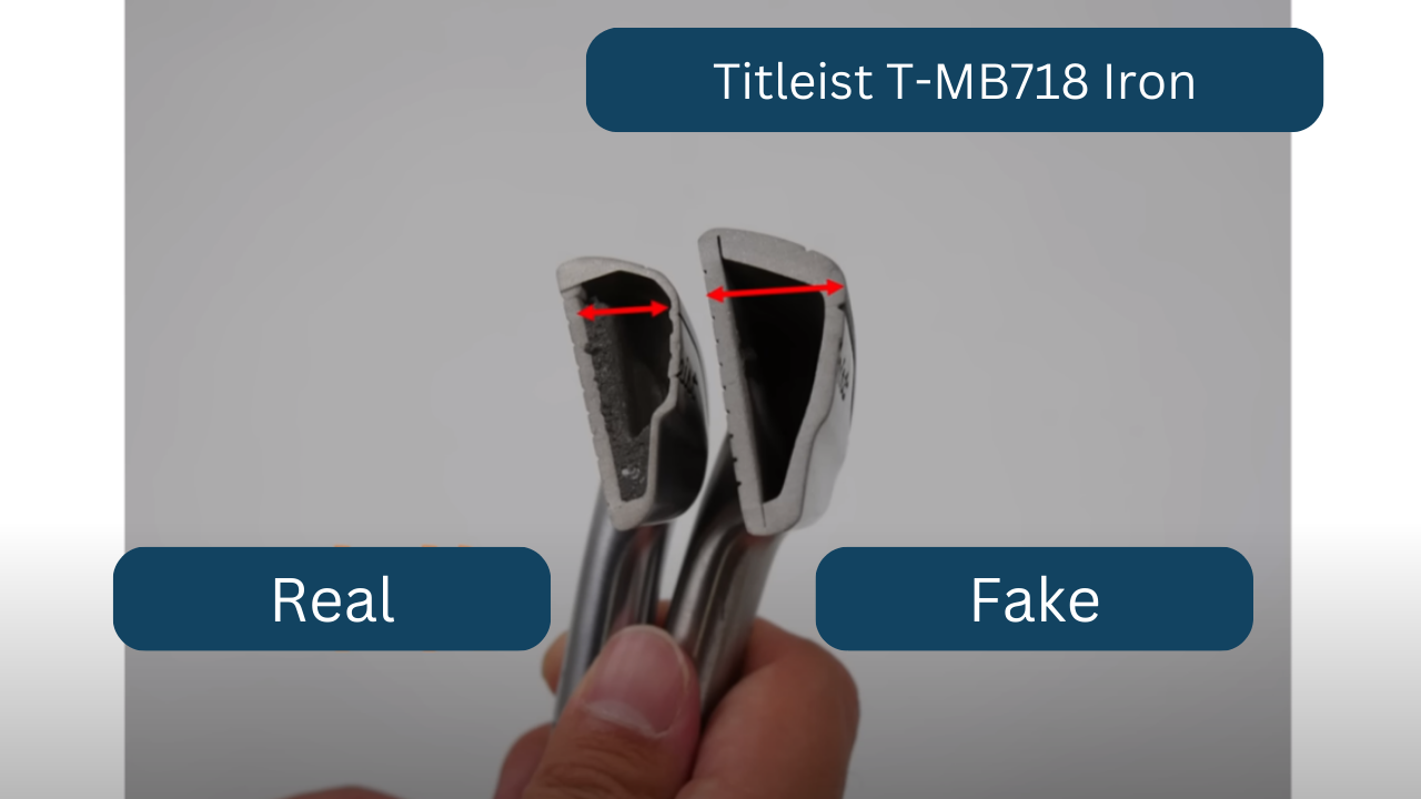 Real vs fake Titleist T-MB718 Iron