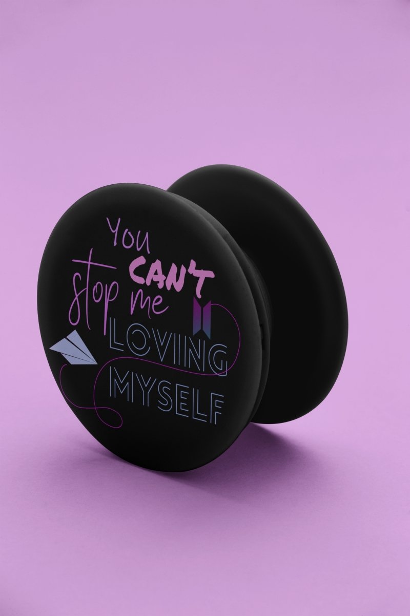 Bts You Cannot Stop Me Loving Myself Black Pop Socket Blackstop