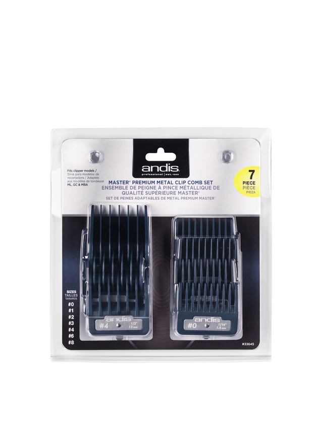 Master® Premium Metal Clip 7 piece Comb Set 33645