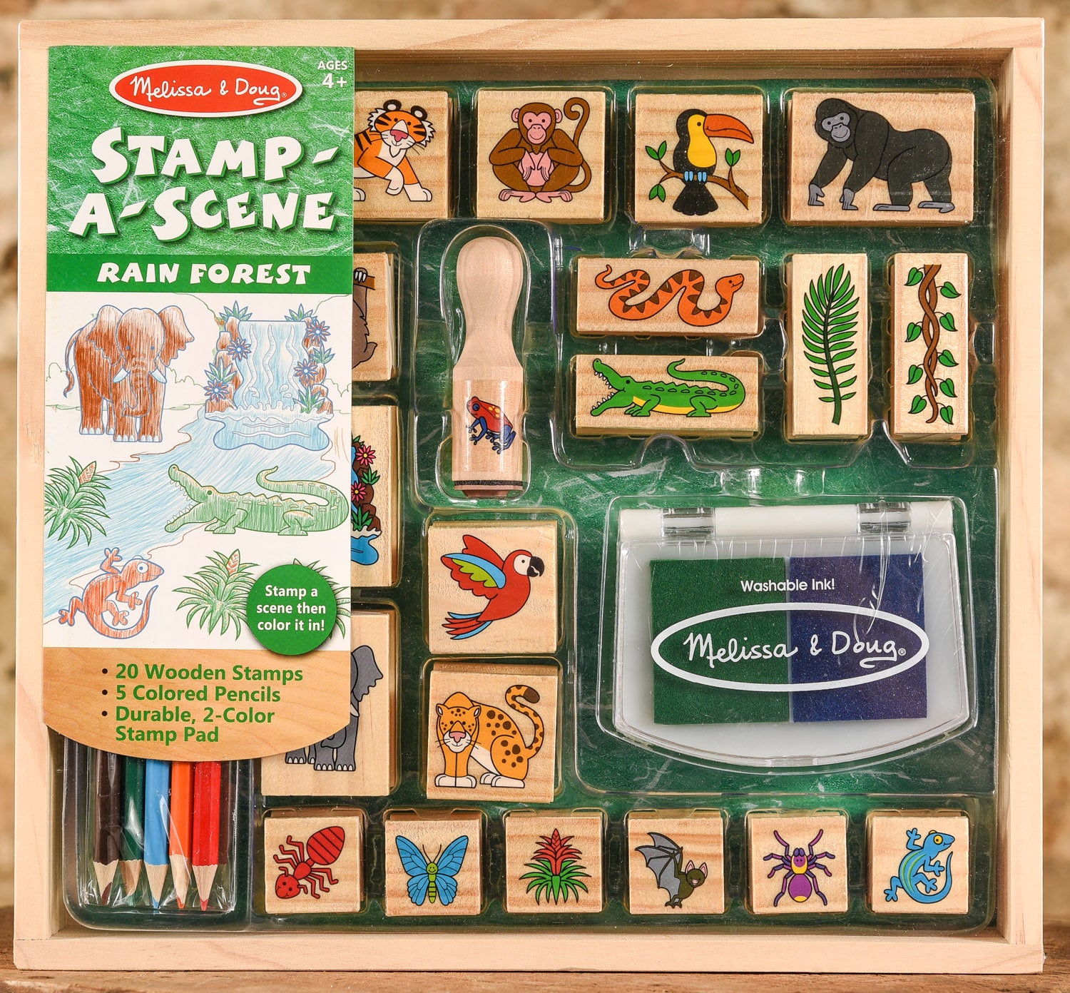 melissa and doug stamp a scene rainforest