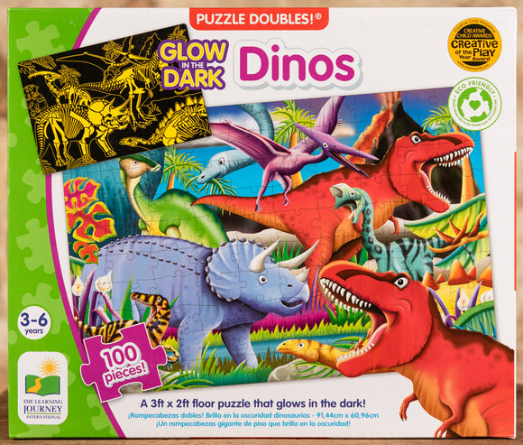 Glow in the Dark Dinos - 100 Piece Floor Puzzle