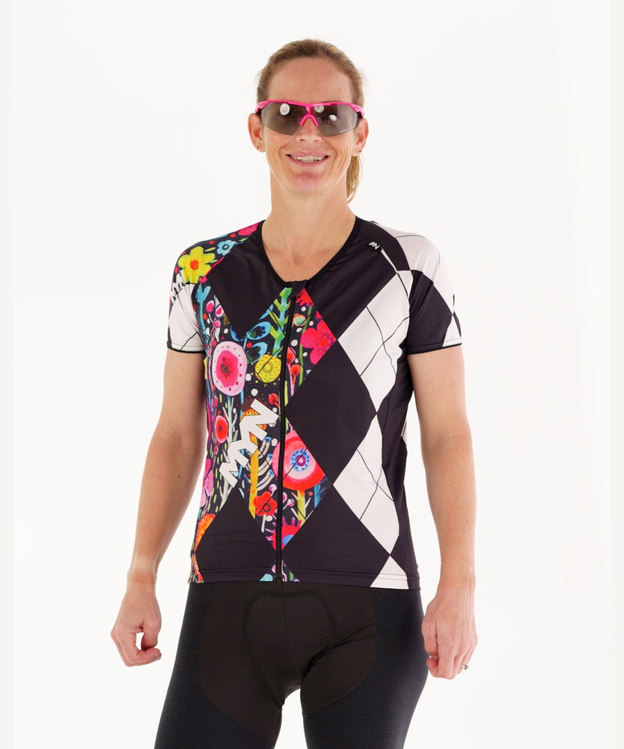 flower cycling jersey