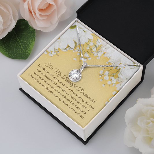bridesmaid necklace card