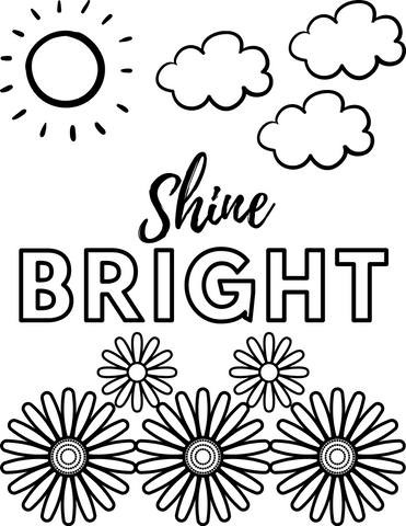 shine bright coloring page printable