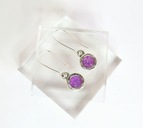 Rosie drop earring spring edition from Leo and Lynn Jewelry handmade resin jewelry sterling silver kidney ear hook spring style casual jewelry limited edition