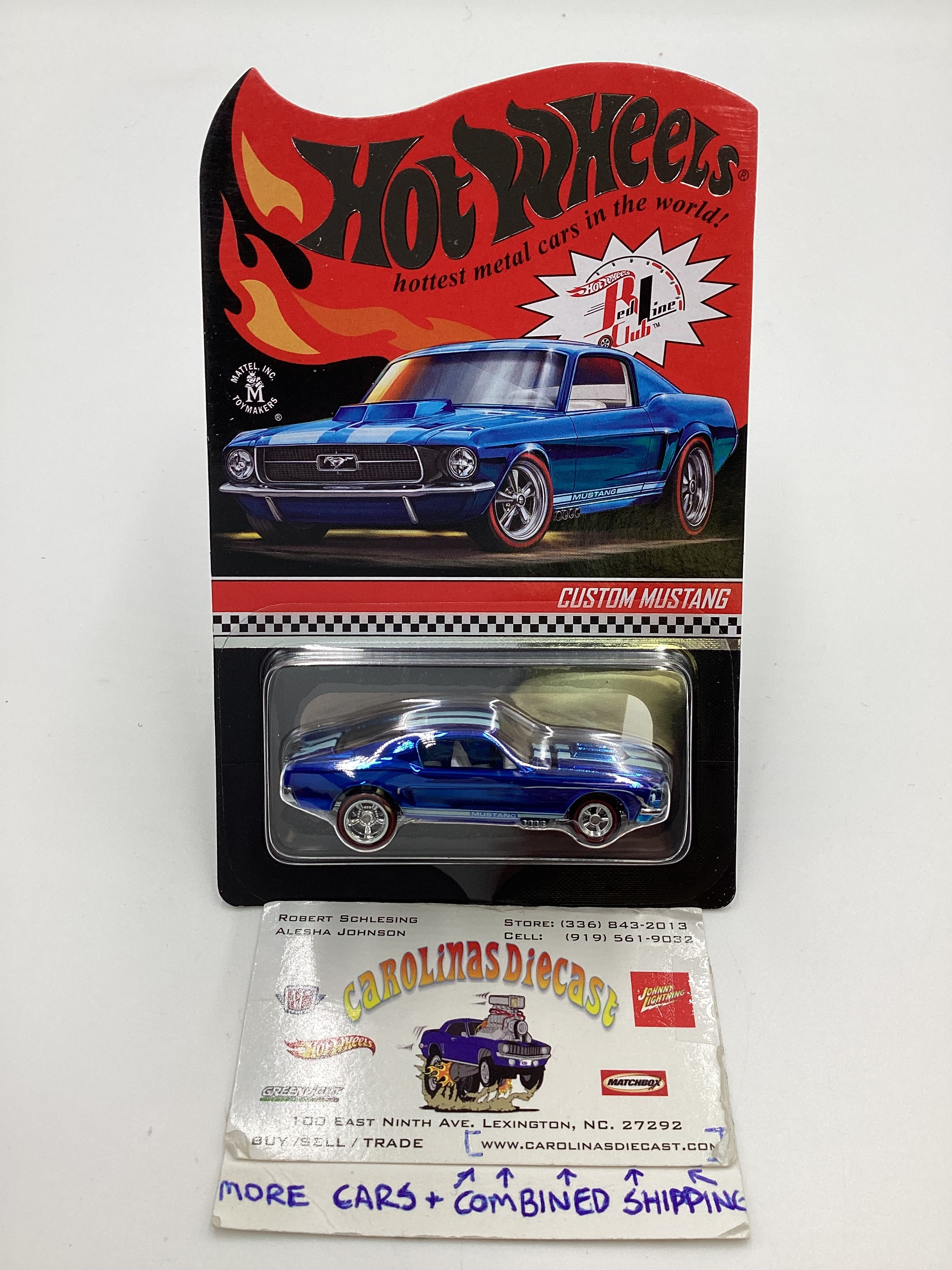 2020 Hot Wheels RLC #10942/12500 Custom Mustang Blue with protector