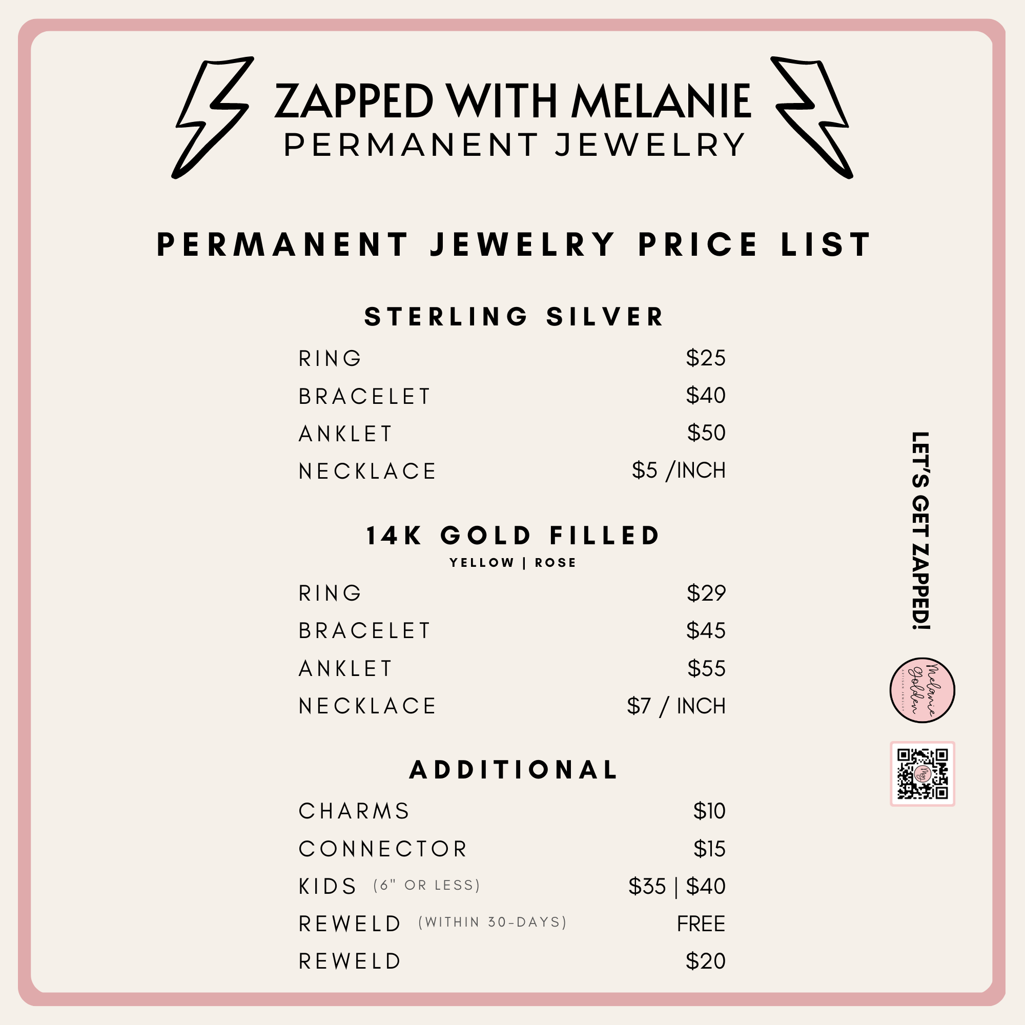 Permanent Jewelry- Medium Kit  Linked Local - Permanent Jewelry NJ