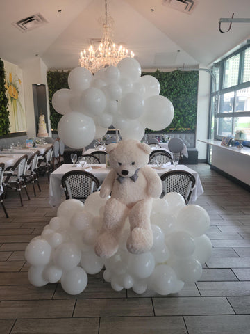 baby shower teddy bear balloon clouds