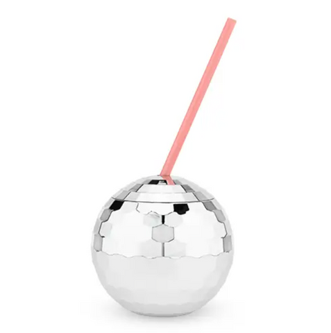 Silver Disco Ball Drink Tumblers