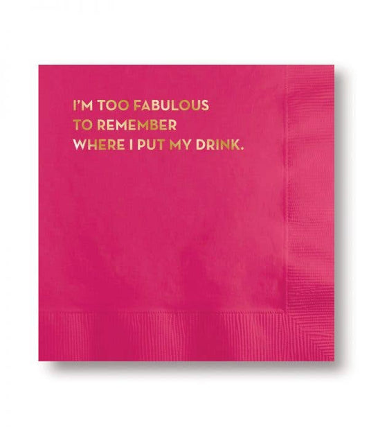 #582: Fabulous Napkins (Magenta With Gold Foil)