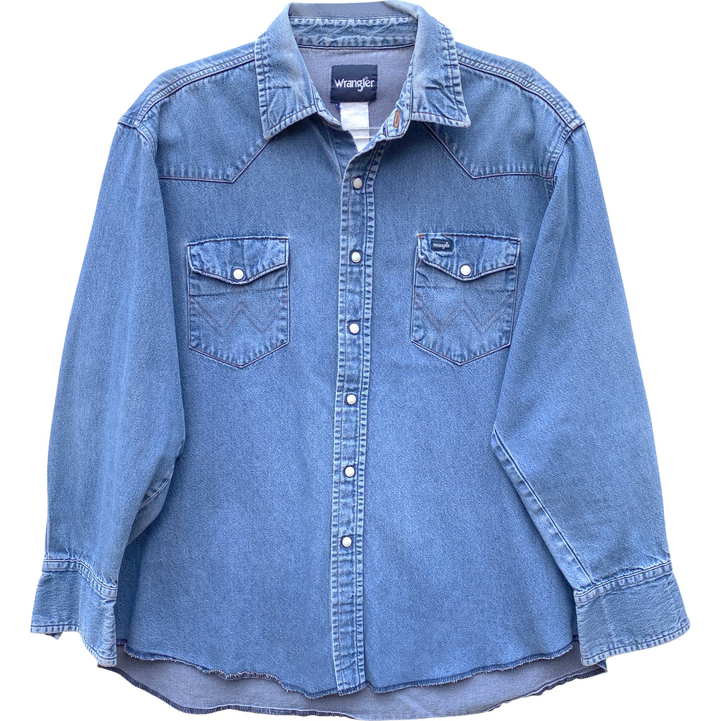 VINTAGE WRANGLER DENIM WORK SHIRT – RXMANCE