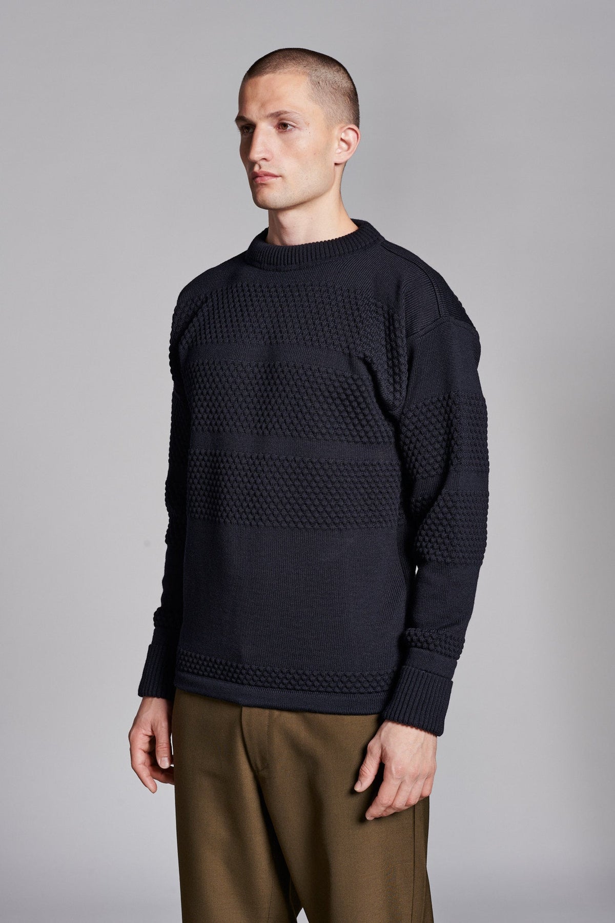 FISHERMAN sweater | crew neck | navy blue | S. N. S. HERNING – S. N. S ...