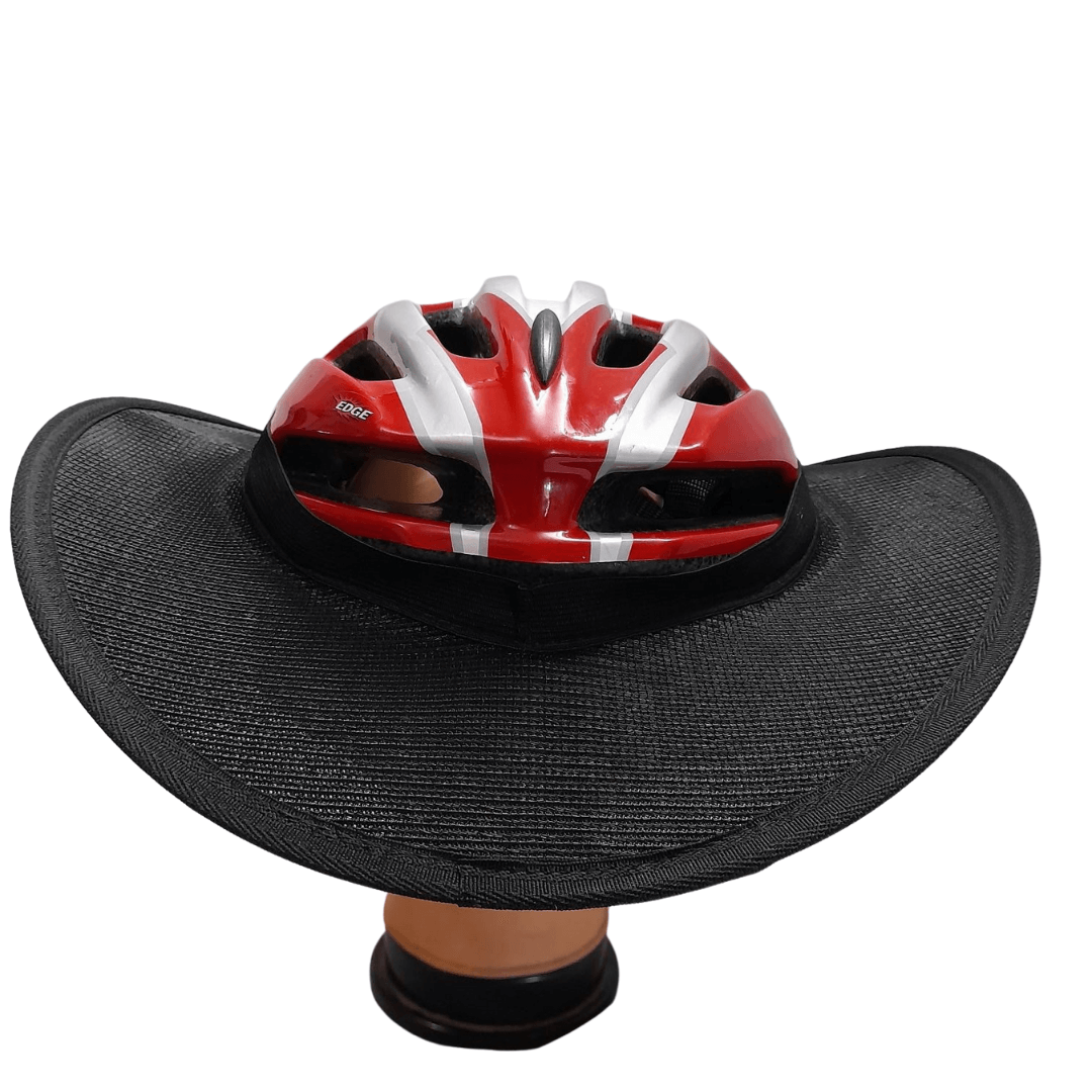 wide brim hat for bike helmet