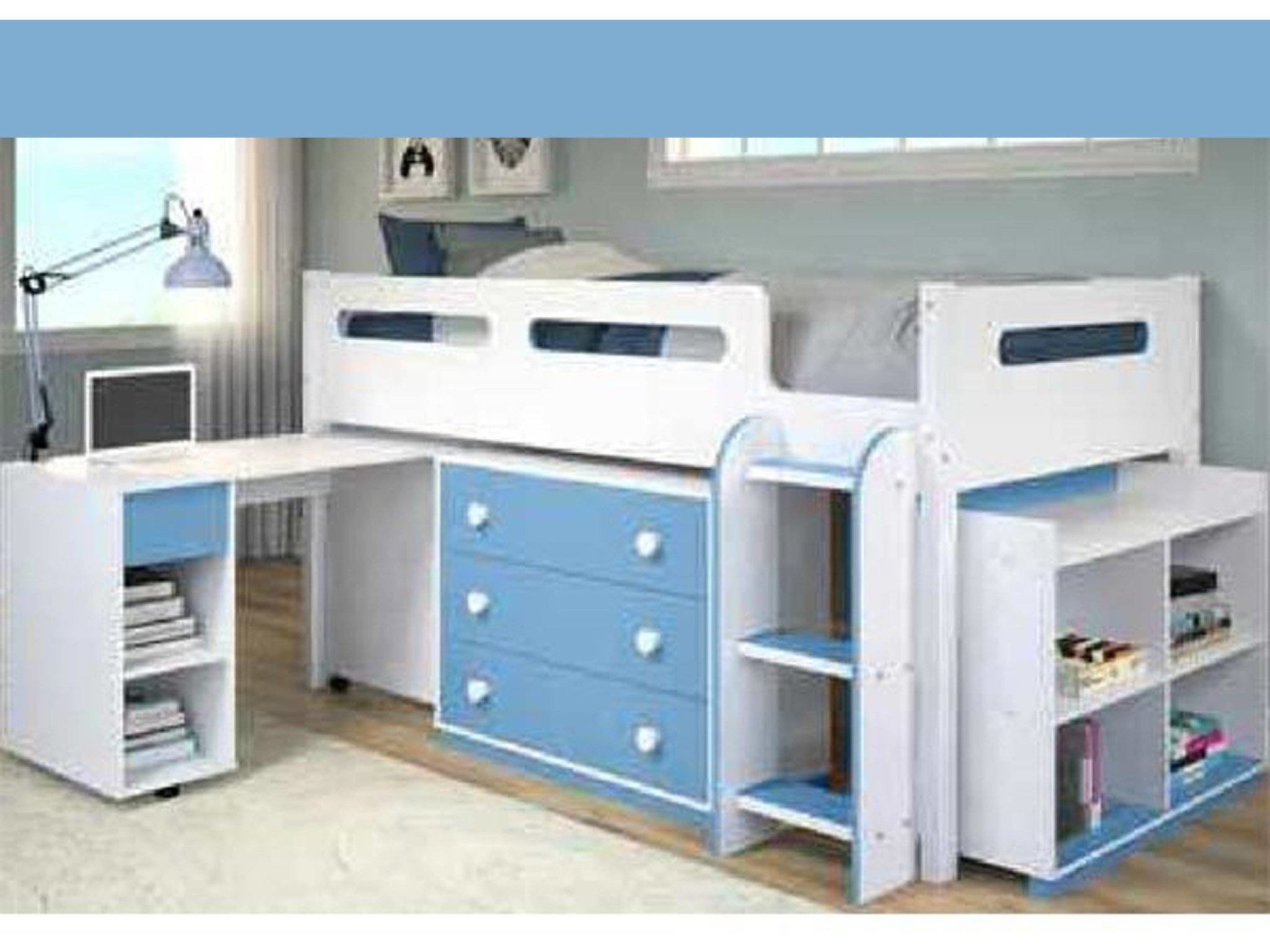 blue loft bed