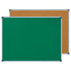 Double Sided Felt/Cork Pin Board, 60 x  90 cm, Green/Cork