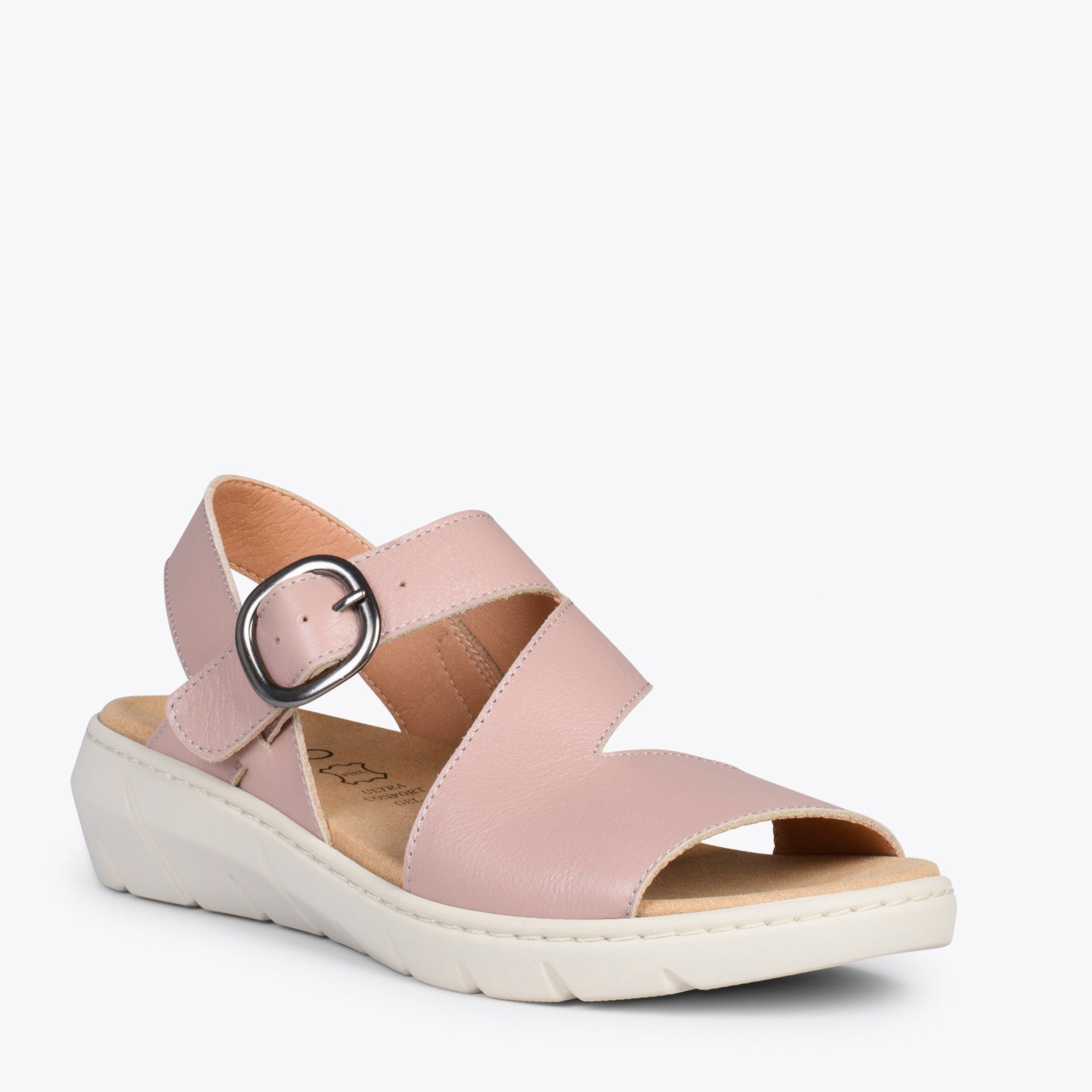 NATURA – PINK sandals with removable insole – miMaO EUROPA