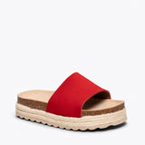 STRAWBERRY – RED flat sandals for girls