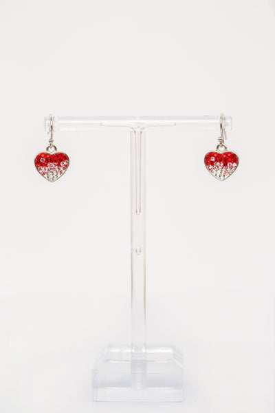 Crystal Pave Ombre Heart Dangling Silver Earring – Annie and Sisters