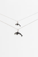 Matching Mother-Daughter Orca Crystal Sterling Silver Necklace Set | Annie and Sisters