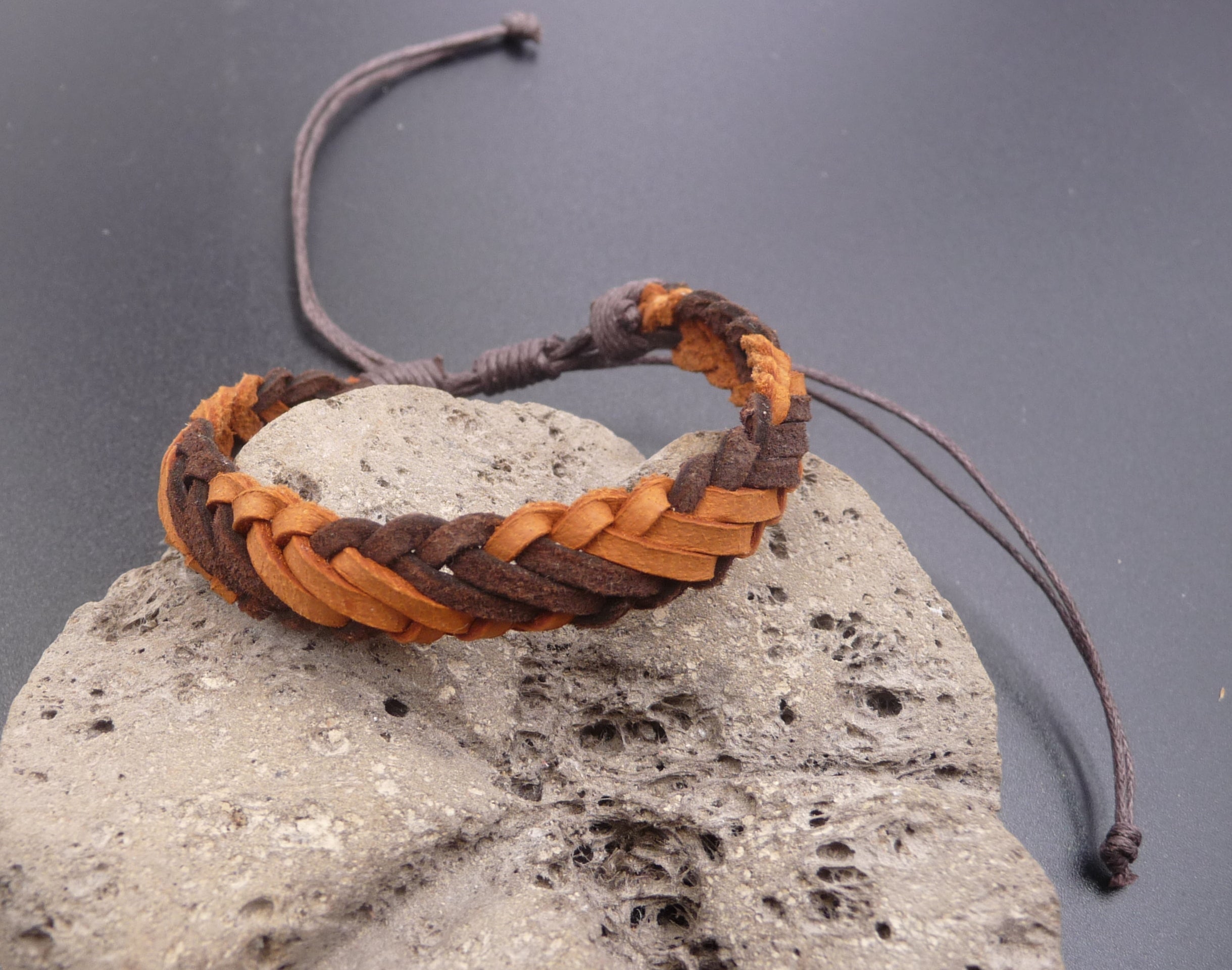 Bracelet Cordon tressé Eyes en corde de basse