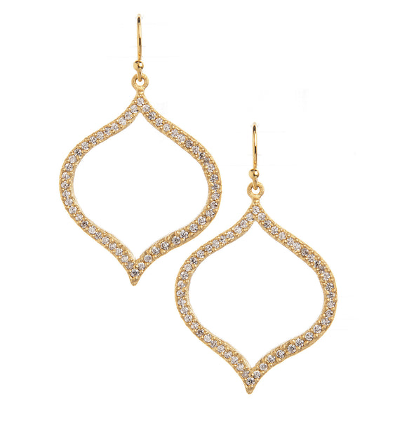 Simulated Diamond Dangle Earrings – Rivka Friedman Jewelry