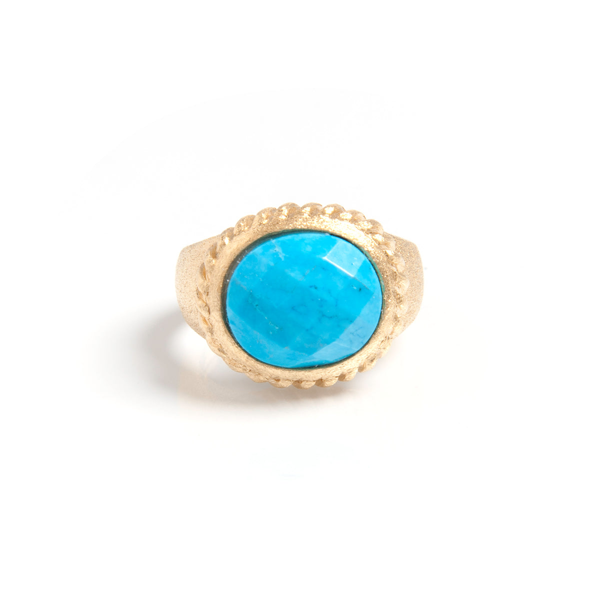 Magnesite Oval East West Twisted Bezel Ring – Rivka Friedman Jewelry