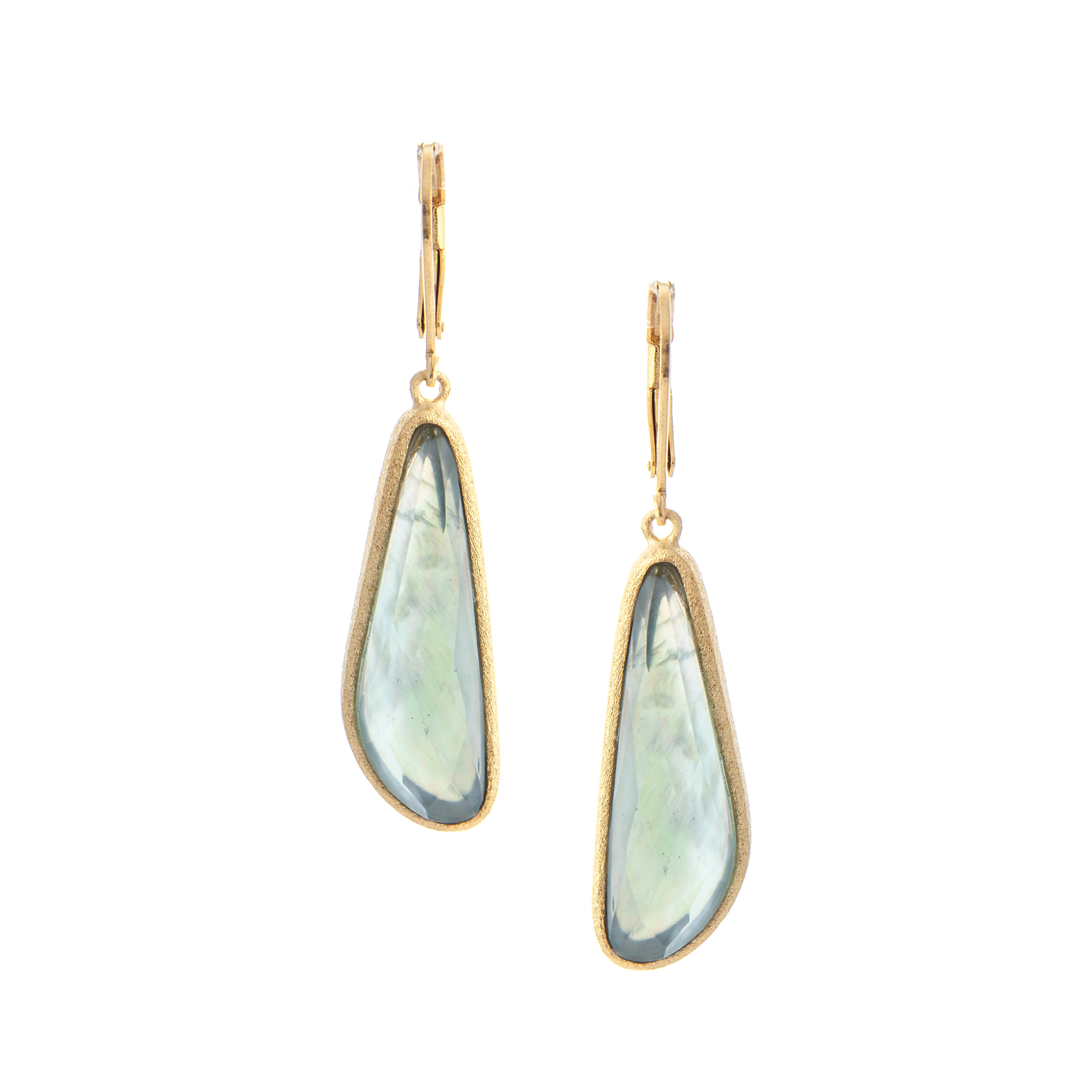 Denim Lever Back Earrings