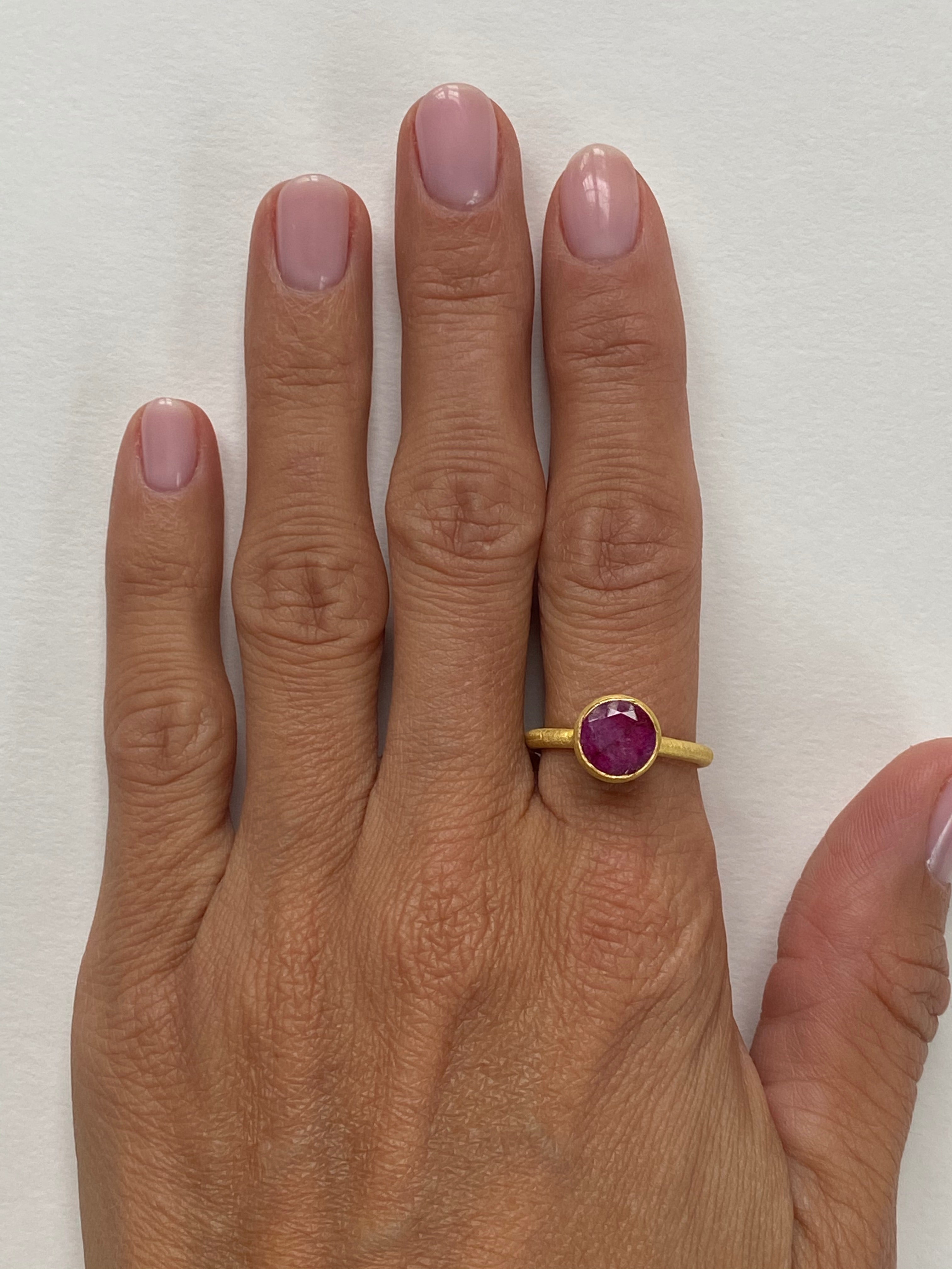 Felix + Lola Ruby Stackable Ring - Closeout