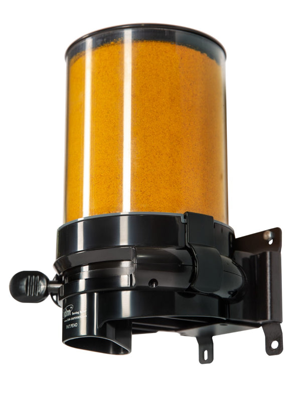 IDM coffee & sugar dispenser DPD3-BL, Triple, freestanding Coffee or sugar  dispenser, 1.5L capacity, black metal stand, Portion controlled