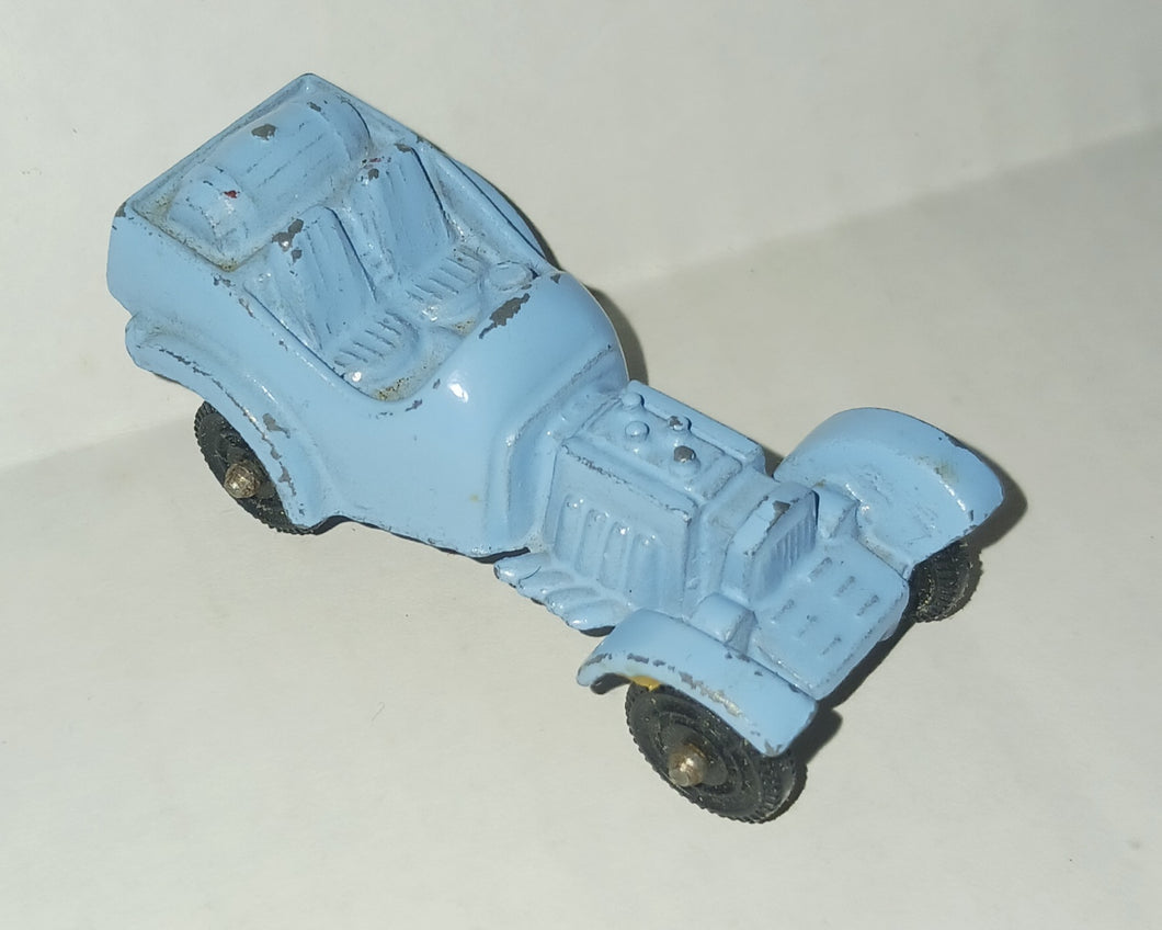 Tootsie Vintage Blue Metal Toy Car Made in USA Original Paint