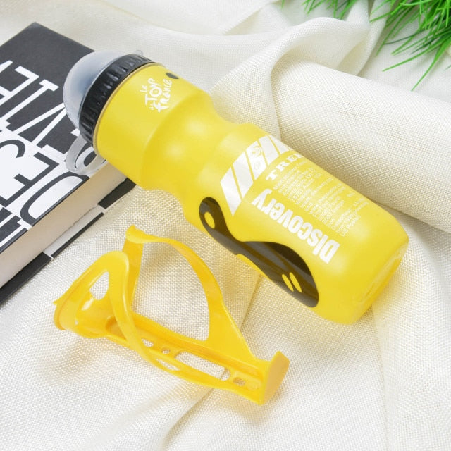 yellow cycling water bottle