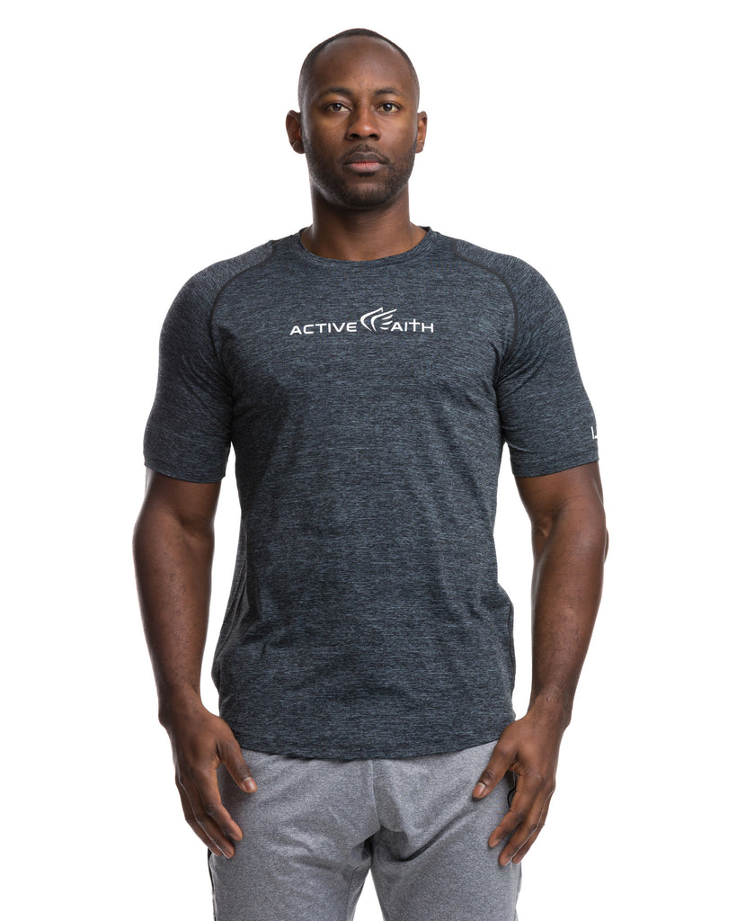 Logo Performance Shirt Charcoal - Active Faith Sports