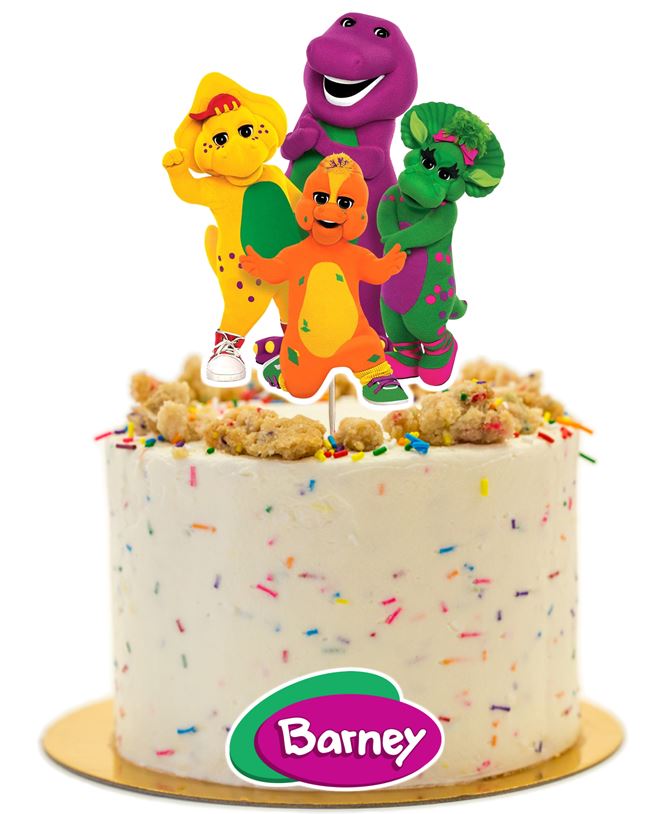 Barney Bj Baby Bop Cake Topper Handmade Party Mania Usa - barneys world roblox