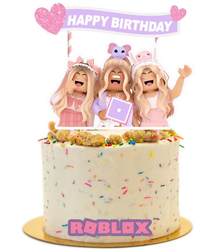 Roblox Party Mania Usa - girl roblox cake toppers