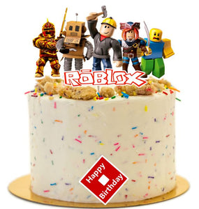 Roblox And Minecraft Cake