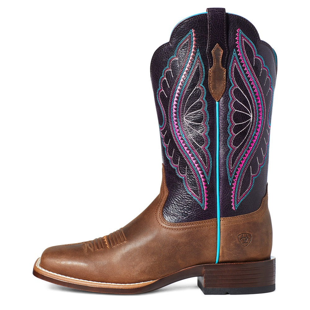 Ariat Ladies Square Toe Roper with cross embroidery - 10008017