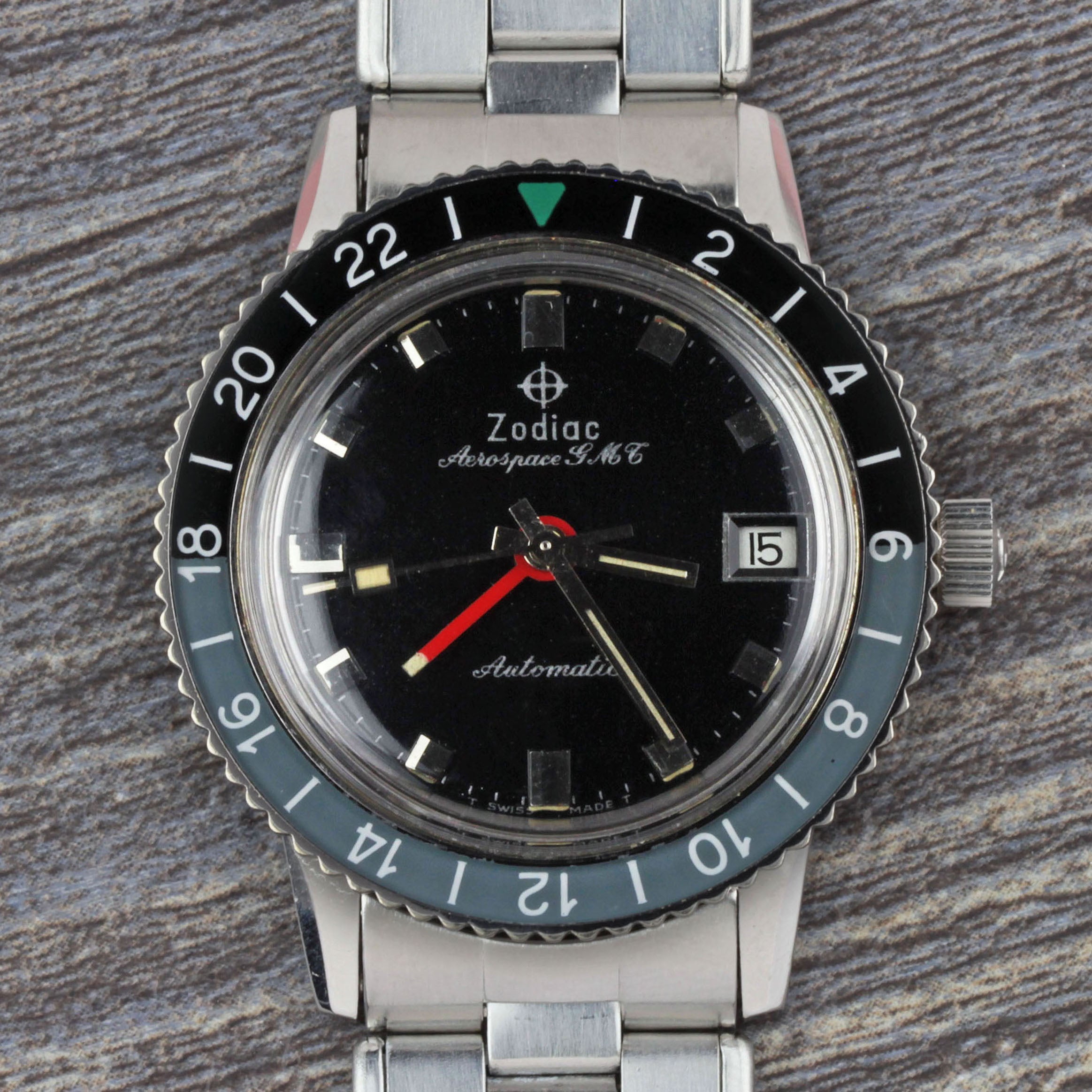 Zodiac 1969 Aerospace GMT Ref.752-934B Vintage Swiss Watch