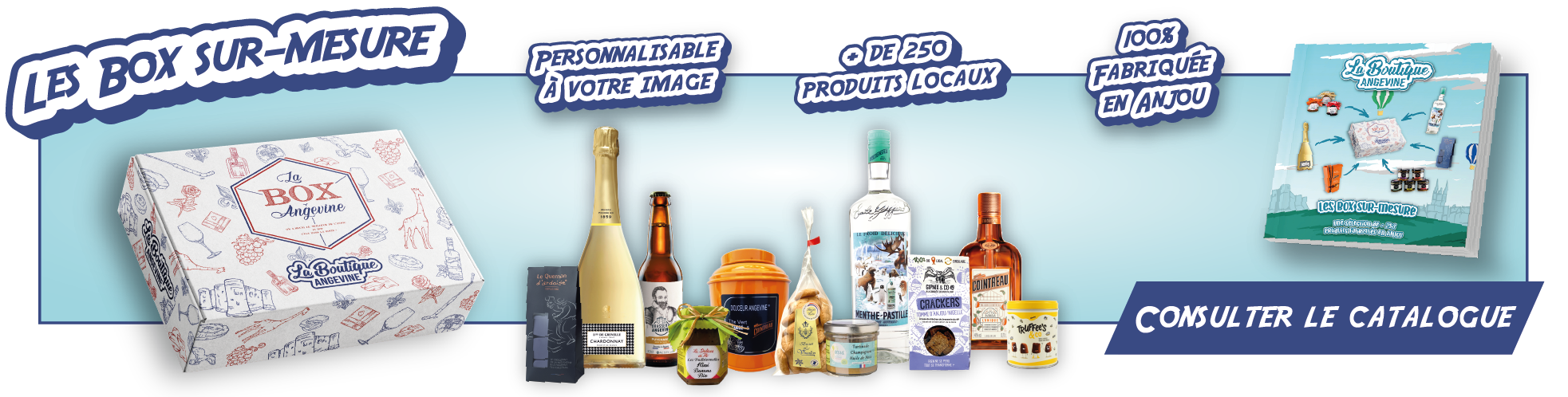 La Box Angevine - Coffret gourmand - Panier garni - Cadeau entreprise - Box de produits locaux