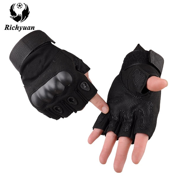 half finger military gloves